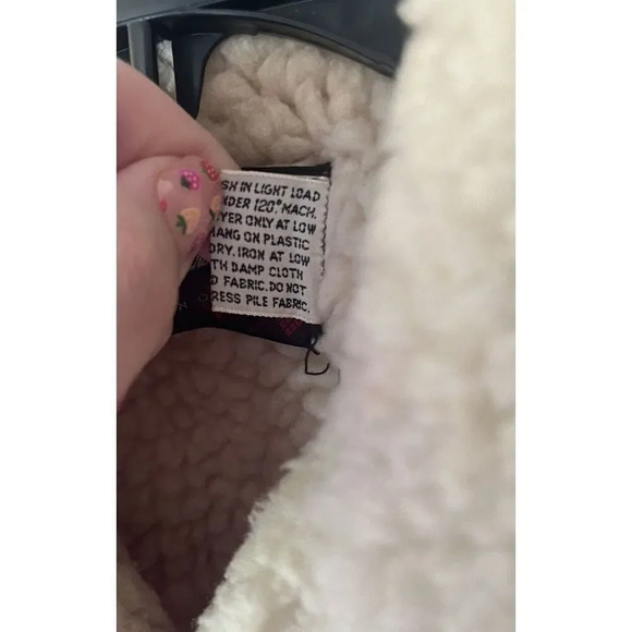 Rare Vintage 1970s Cool nylon Sherpa Lined Coat Jacket Mackintosh Girltown - Picture 7 of 9